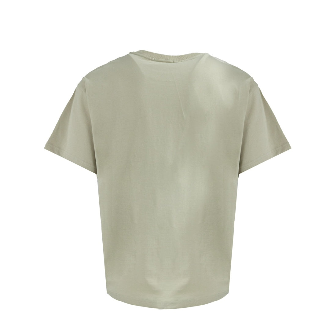 Stone Island Logo Tee In Cream