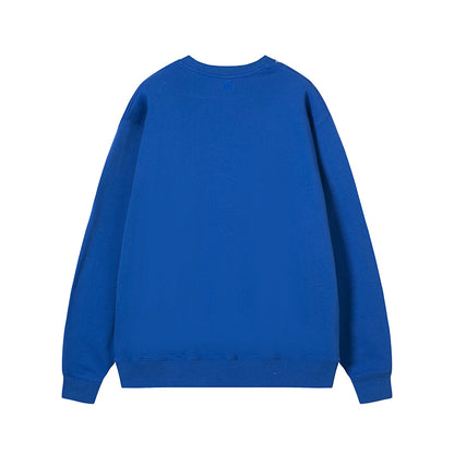 AMI Classic Logo Crewneck Hoodie Blue