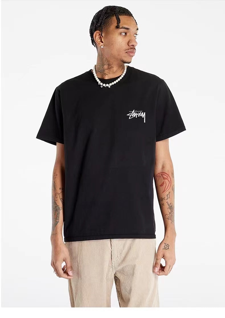 STUSSY  BIG S LOGO TEE BLACK