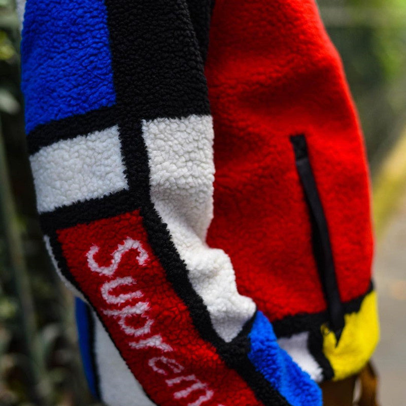 Supreme Reversible Colorblocked Jacket Red