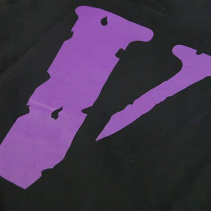VLONE Logo Print Hoodie Black/Purple