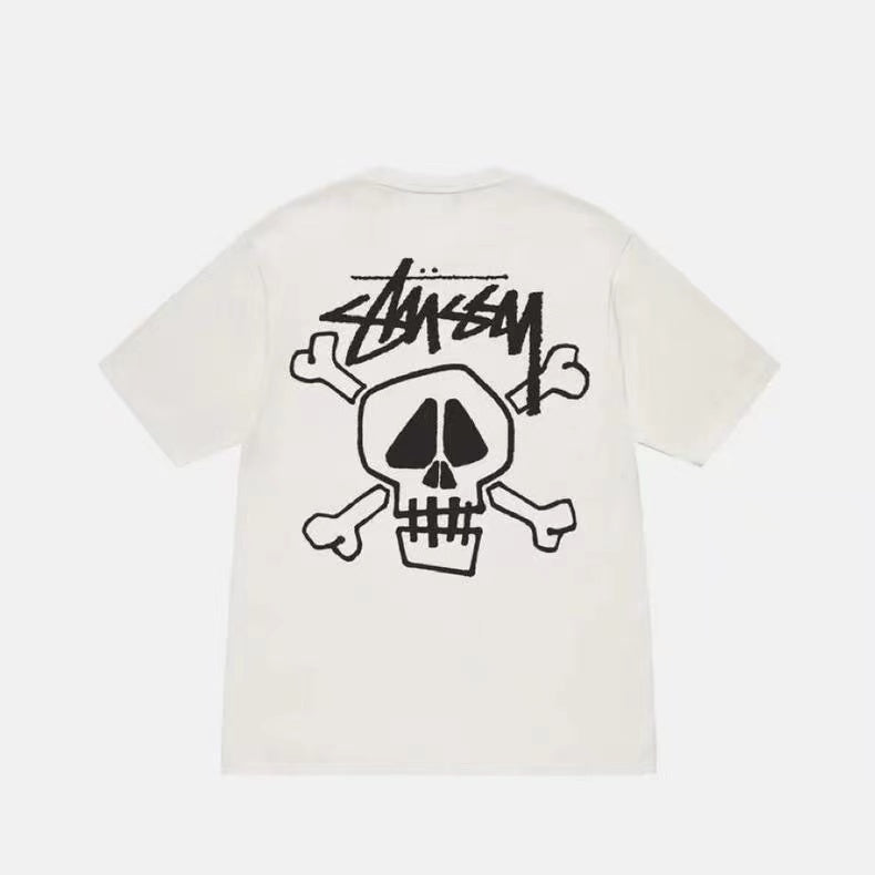 STUSSY SKELETON TEE WHITE