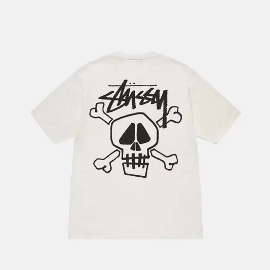 STUSSY SKELETON TEE WHITE