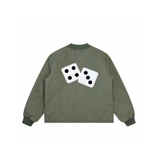 STUSSY DICE PRINT JACKET GREEN