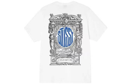 STUSSY  LOVE AND UNITY TEE WHITE