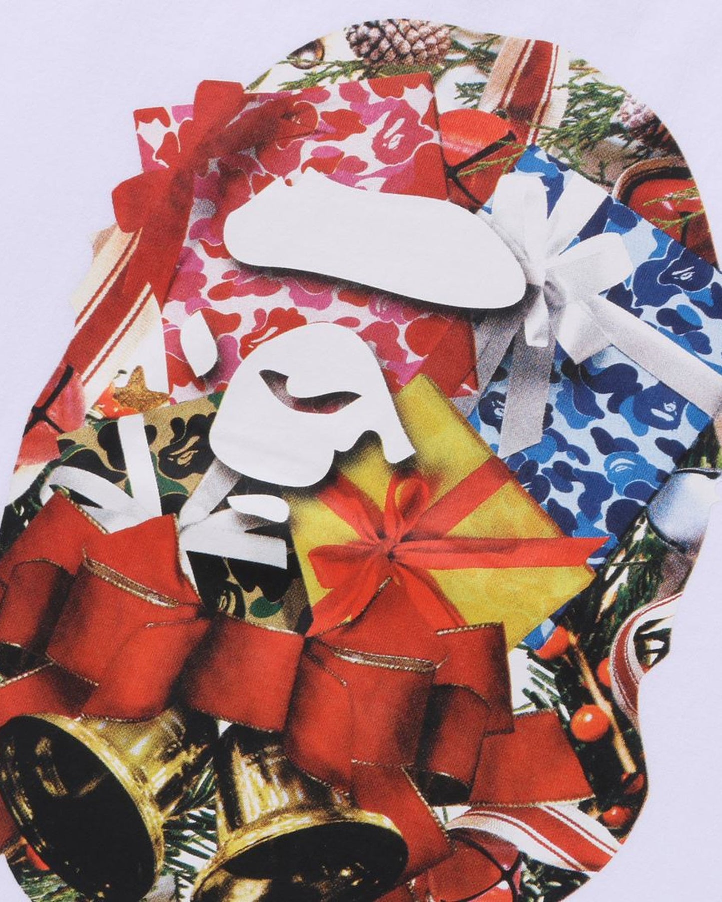 A Bathing Ape Christmas Ape Head Tee In White