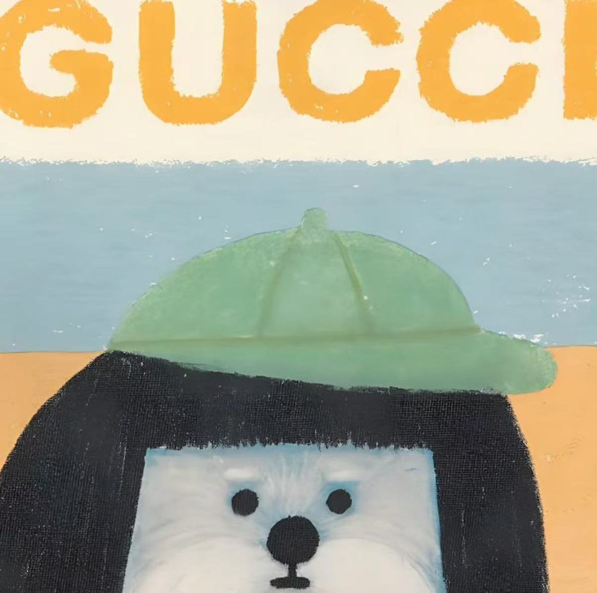 GUCCI T-shirt, Fall/Winter 2024, Animal Letter Print, Round Neck, Hooded, Short Sleeve, White, Children's Size