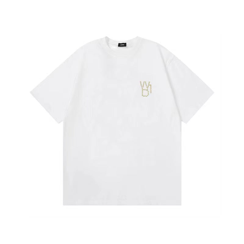 WE11DONE Vintage Pearl Tee White