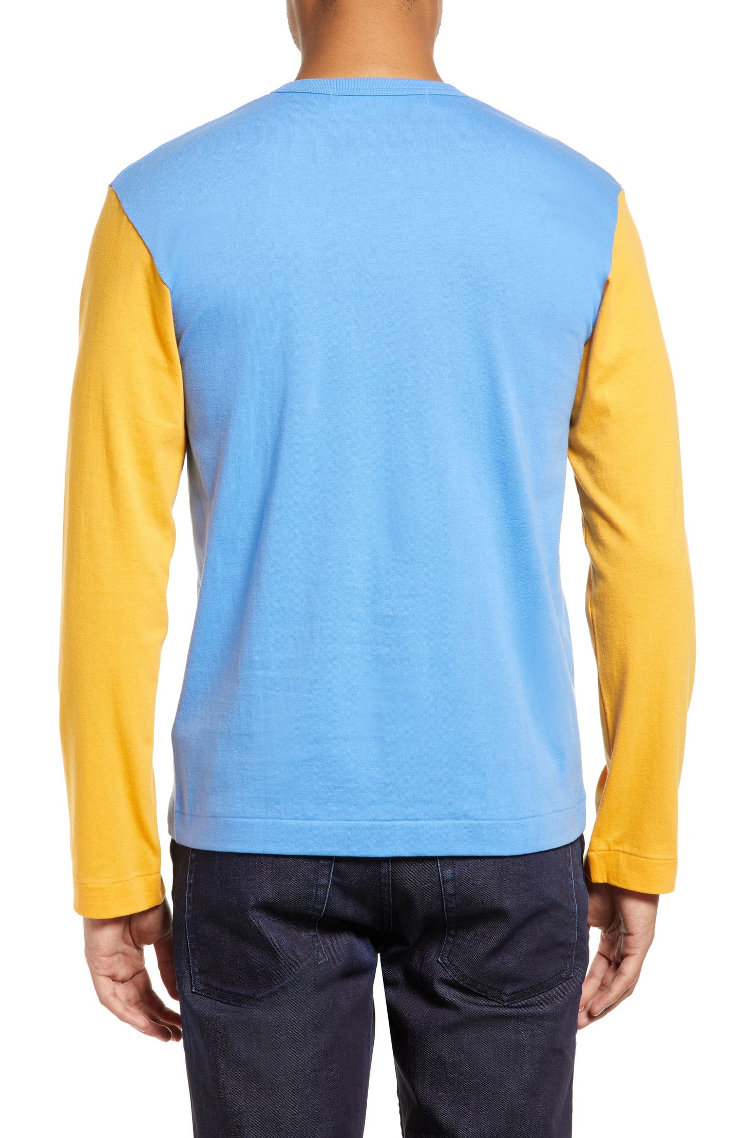 Men's Colorblock Long Sleeve Cotton T-Shirt