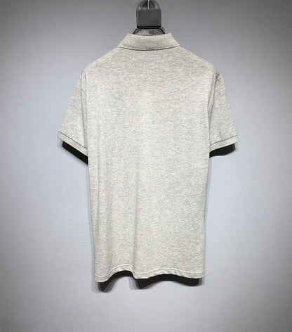 DIOR CD ICON POLO SHIRT GRAY COTTON PIQUÉ – DOT024