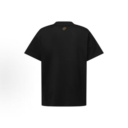 LOUIS VUITTON SS26 Spring/Summer Collection Cotton Round-neck Embroidered Vuitton Decorative Signature Logo Pullover Lace-Up T-Shirt for Men