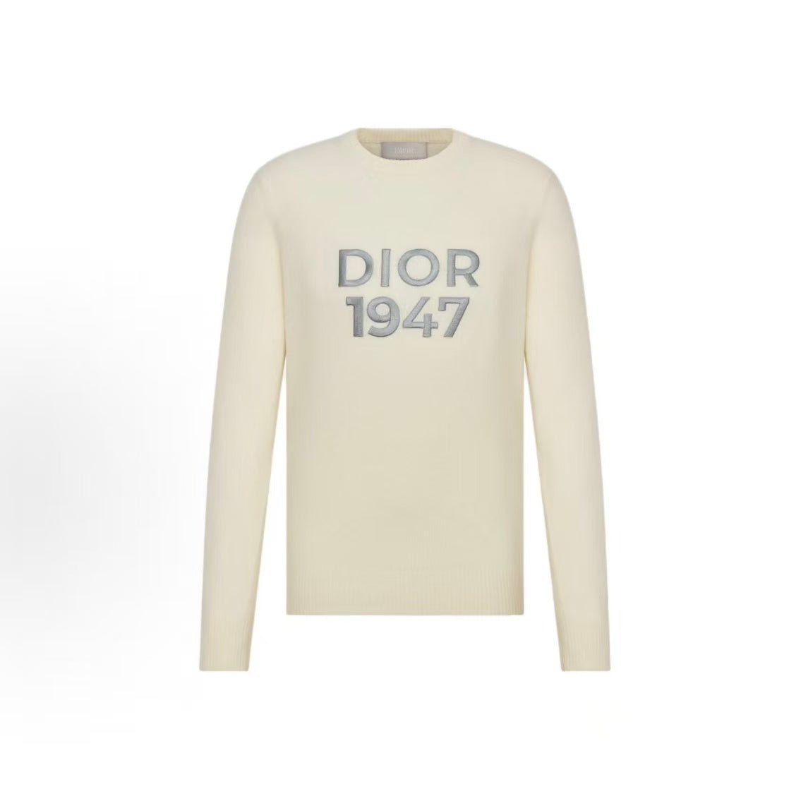 DIOR (Dior) Crew Neck Sweater with Letter Print - Round Neck, Fit-Sized Long Sleeve, Sweater, Men's Style, Brown