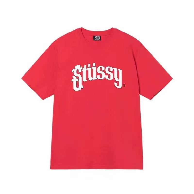 STUSSY LOGO PRINT TEE RED