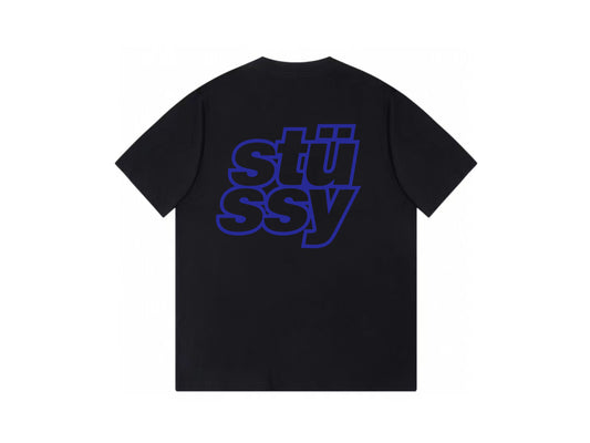 STUSSY LOGO PRINT TEE BLACK