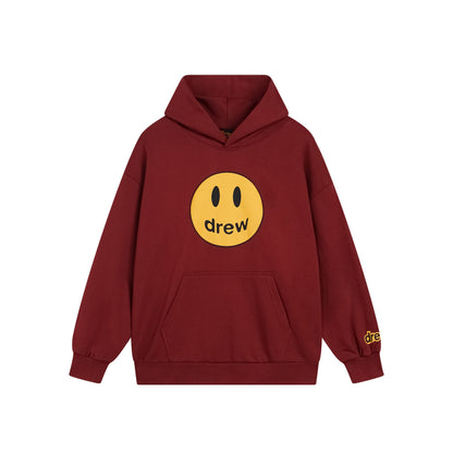 Drew House Smiley Face Series Mascot Navy Smiley Face Hooded Fleece Sweatshirt Winter Unisex Navy Blue