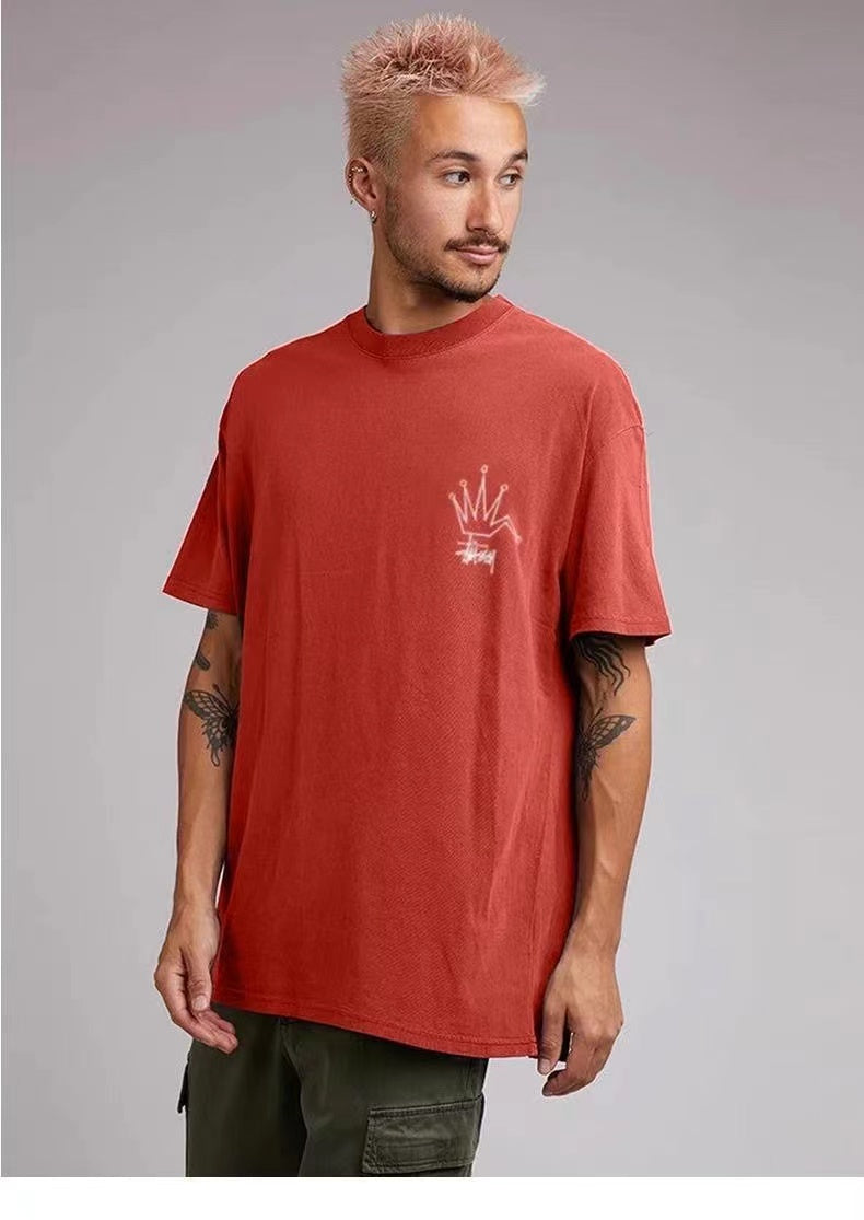 STUSSY  FOLDED CROWN TEE RED