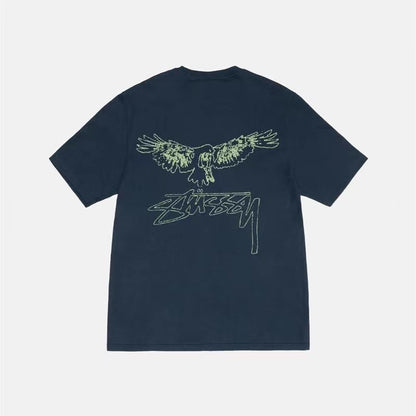 STUSSY EAGLE PRINT TEE NAVY