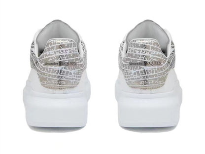 Alexander Mcqueen Men's Oversized Sneaker in White/silver