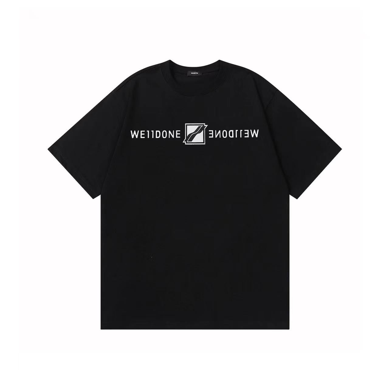 WE11DONE Track Logo Tee Black