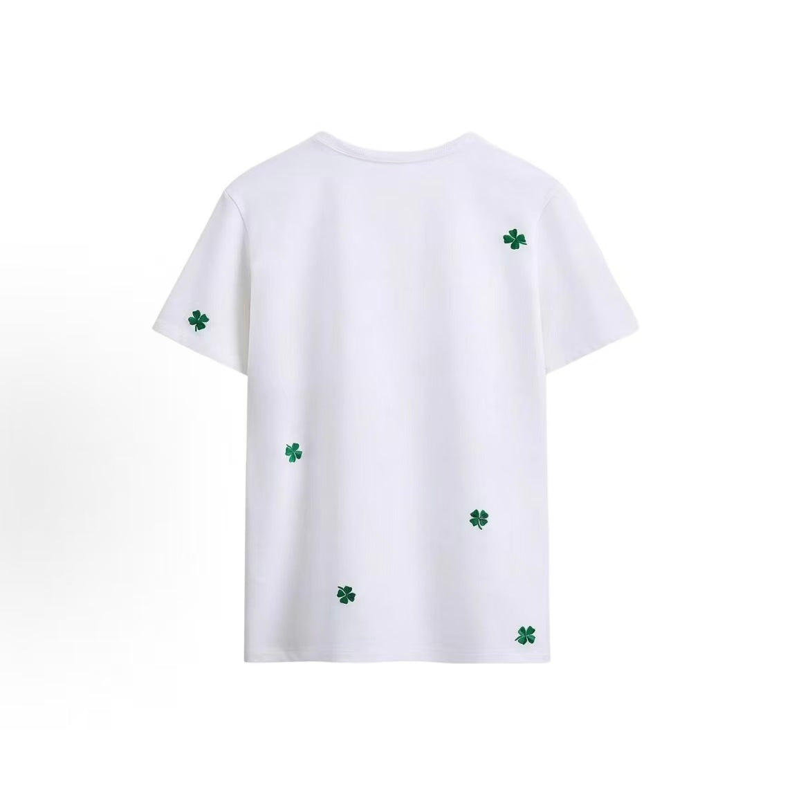 DIOR (Dior) SS26 Summer Collection - Cotton Loose Ribbed Round-neck T-shirt with Four-Leaf Clover Embroidery Pattern for Men