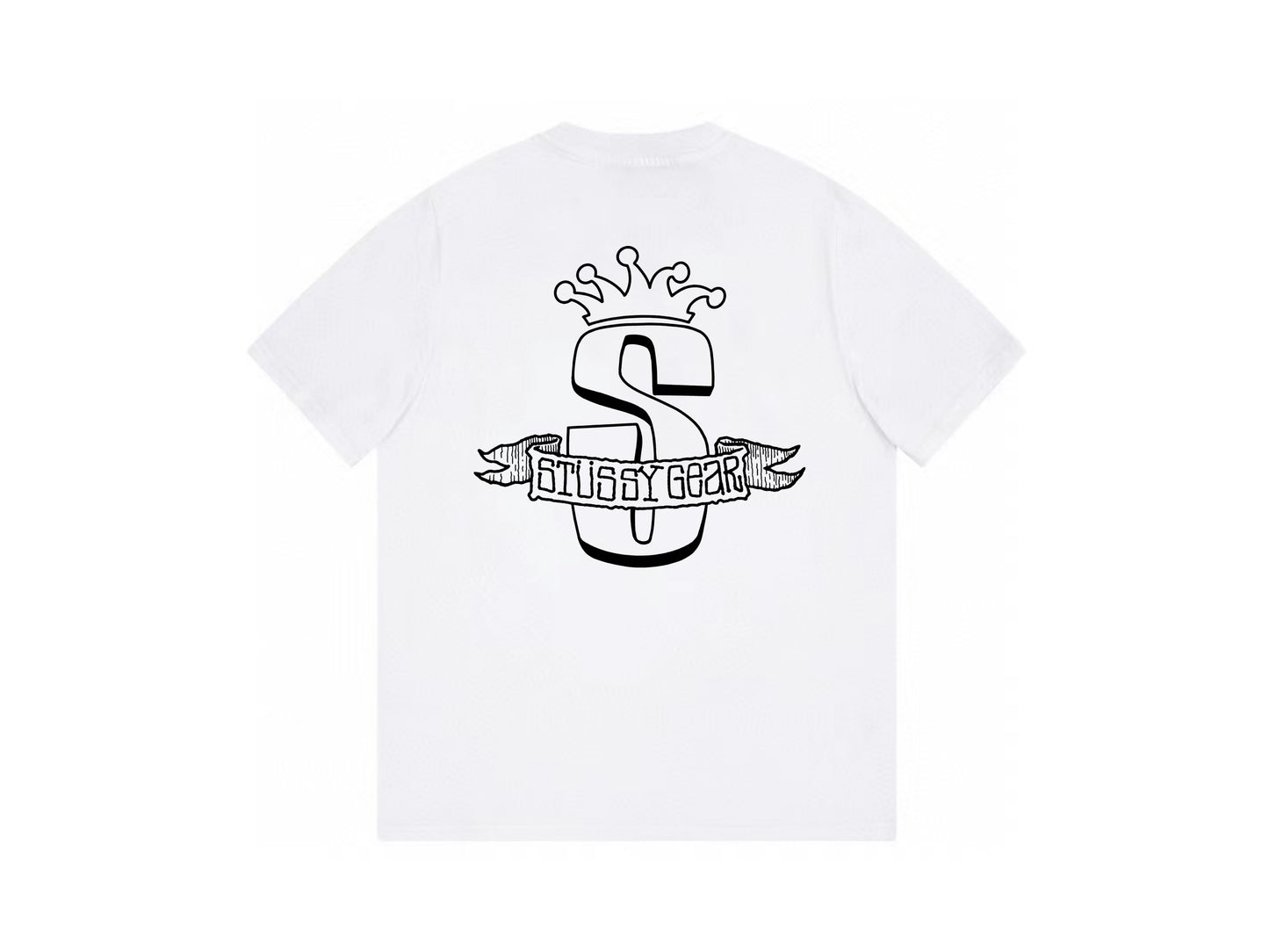 STUSSY CROWN LOGO TEE WHITE