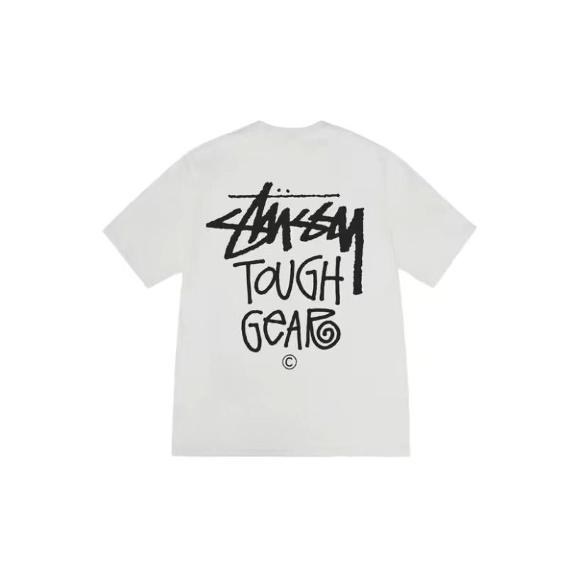 Stussy SS24 screen printed logo short-sleeved T-shirt, same style for men and women