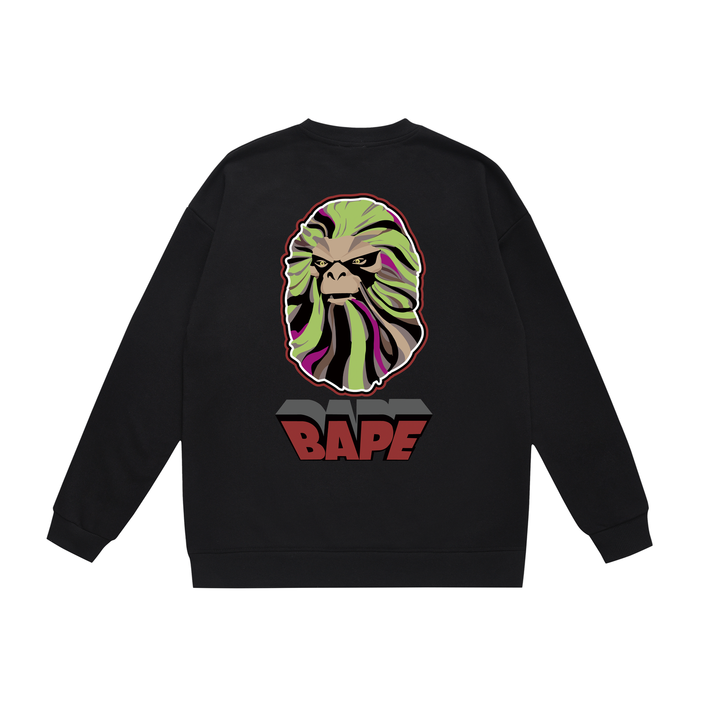 A Bathing Ape 3D Logo Print Hoodie Black