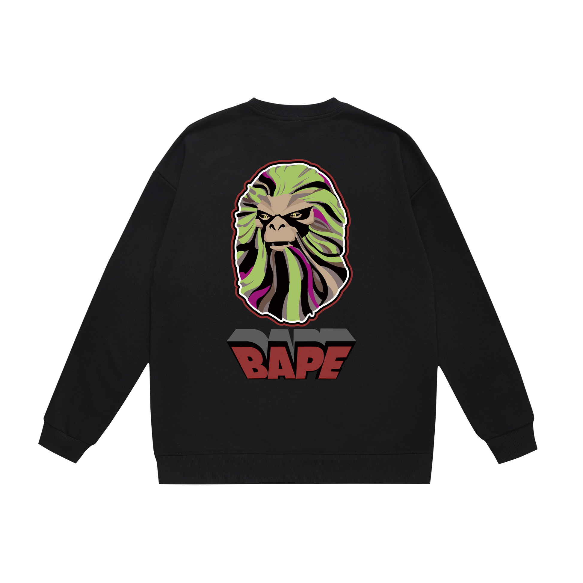 A Bathing Ape 3D Logo Print Hoodie Black