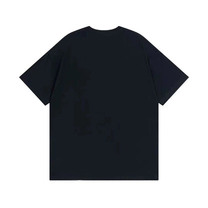 STUSSY Dinosaur Print Crew-neck Tee In Black