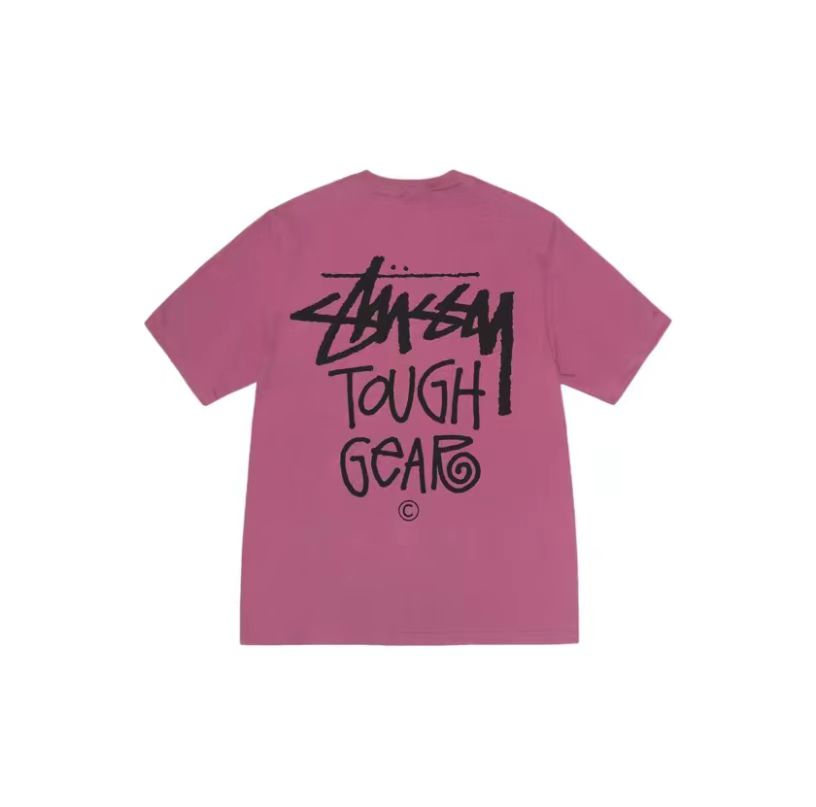 Stussy SS24 screen printed logo short-sleeved T-shirt, same style for men and women
