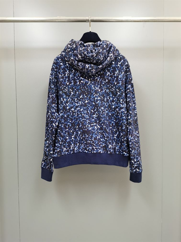 LOUIS VUITTON MONOGRAM ZIP THROUGH COTTON HOODIE – LVH057