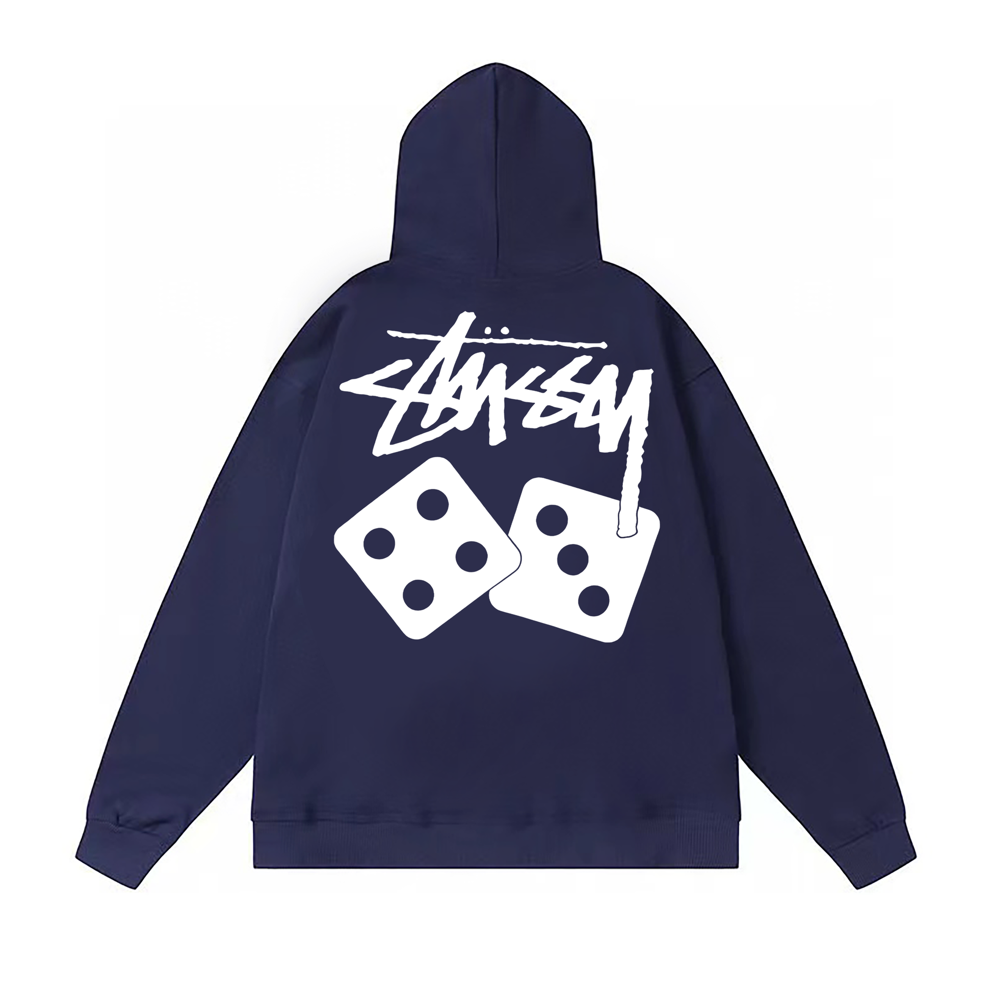 STUSSY DICE PRINT HOODIE NAVY