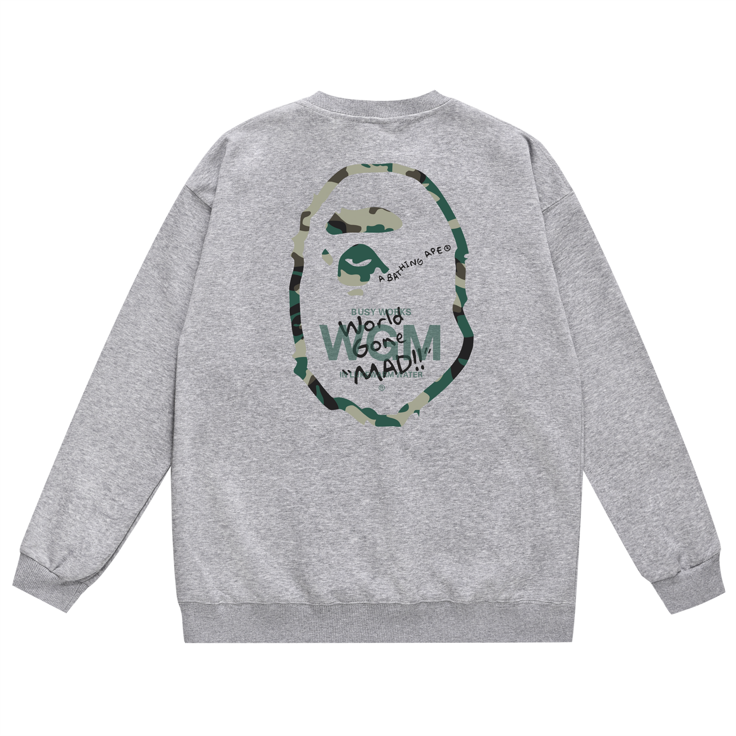 A Bathing Ape Logo Hoodie Grey