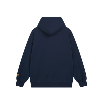 Drew House Smiley Face Series Mascot Navy Smiley Face Hooded Fleece Sweatshirt Winter Unisex Navy Blue