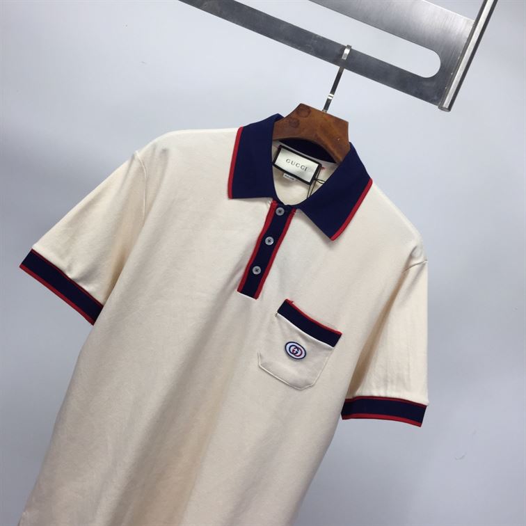GUCCI COTTON PIQUET POLO WITH INTERLOCKING G – GGS031