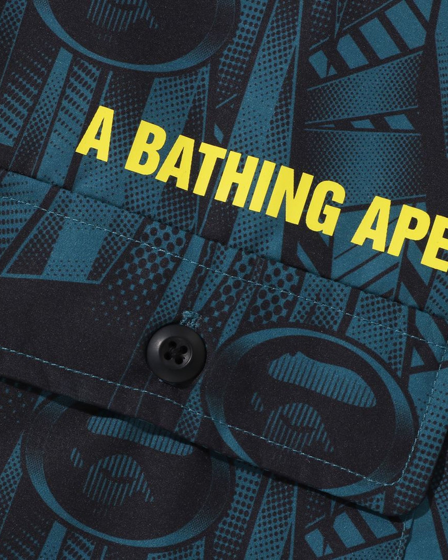 A Bathing Ape Speed Racer Relaxed Fit Shirt In Blue