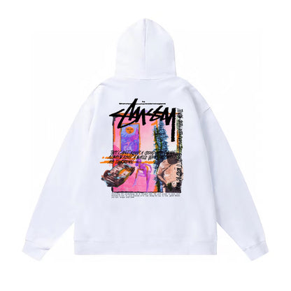 STUSSY DAYDREAM PRINT HOODIE WHITE