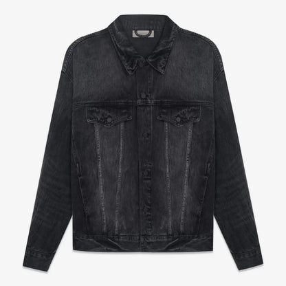 FOG FEAR OF GOD 22 multi-line denim jacket ESSENTIALS retro washed distressed jacket