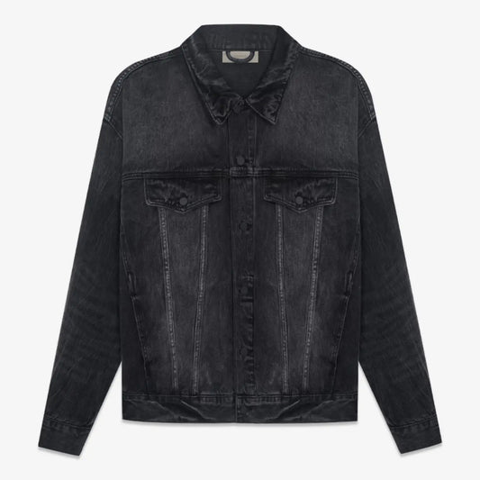 FOG FEAR OF GOD 22 multi-line denim jacket ESSENTIALS retro washed distressed jacket