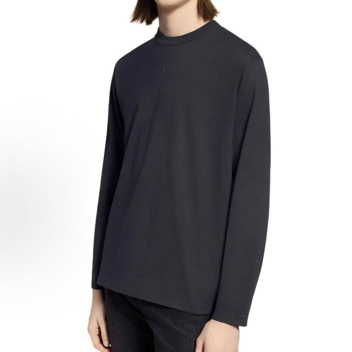 LOUIS VUITTON SS26 Solid Color Round-neck Long-sleeved T-shirt for Men