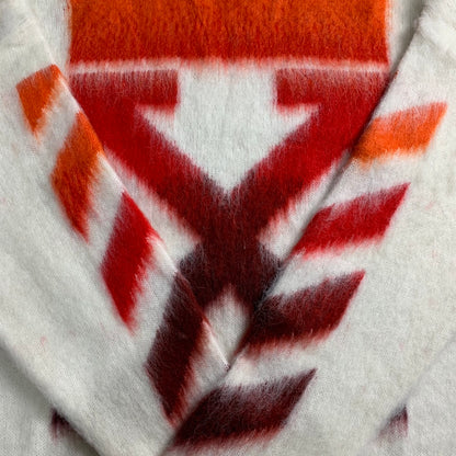 Off-White mohair hoodie beige/orange