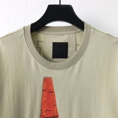 GIVENCHY SLIM FIT T-SHIRT IN JERSEY WITH CERAMIC PRINT IN LIGHT GREEN – GTS004
