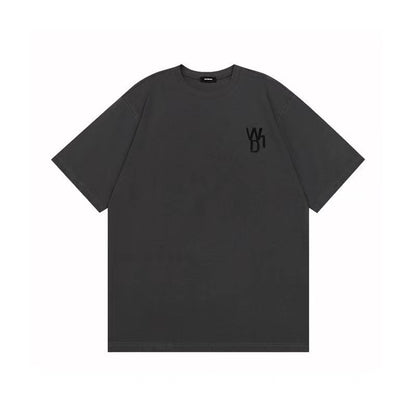 WE11DONE 2021 New Reflection Flocking Luminous Bear Tee Grey