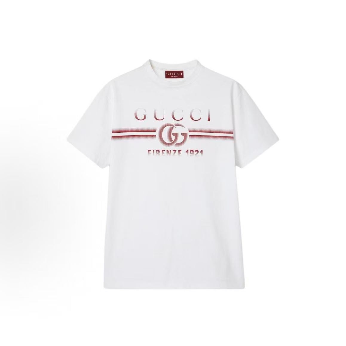 GUCCI (Gucci) 2024 Fall Collection Lido Letter Logo Printed Round-neck Short-sleeve T-shirt for Men - White