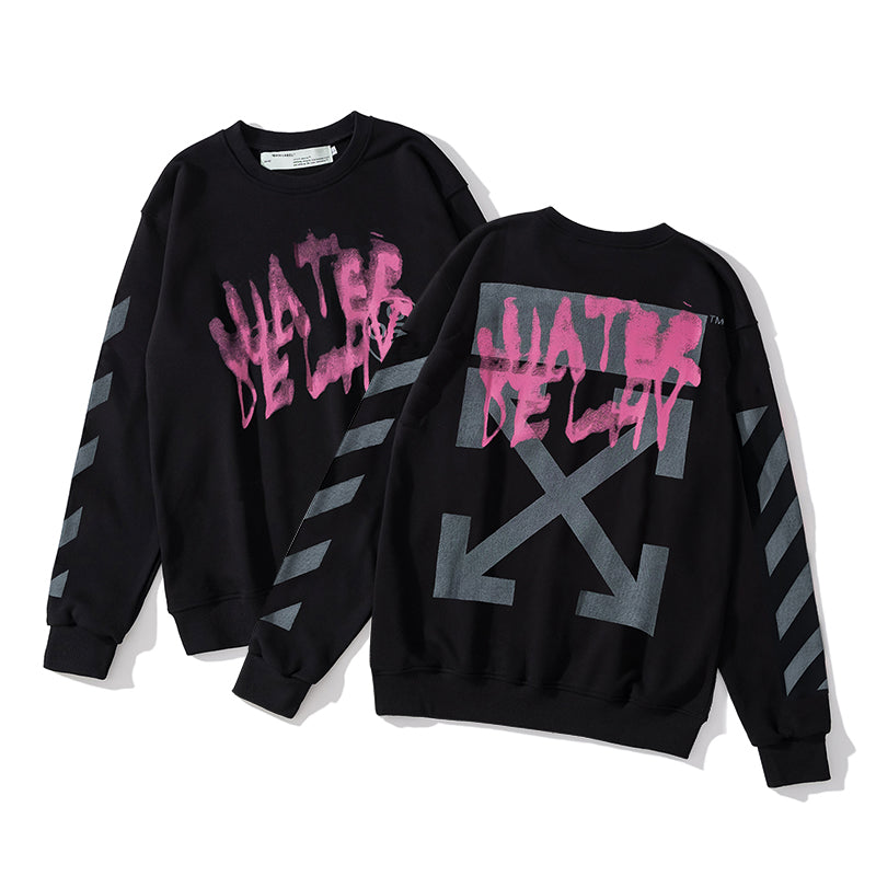 Off-White 858 logo print hoodie black