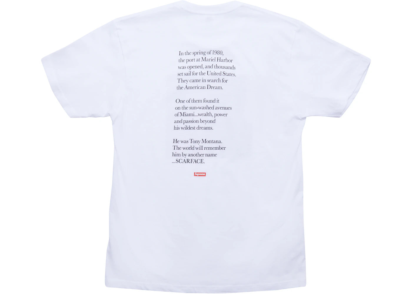 Supreme Scarface Shower Tee White