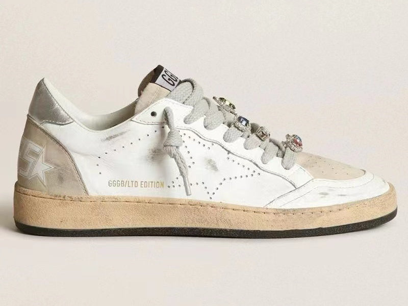 أحذية سنيكرز "Ball Star" من "GOLDEN GOOSE" باللون الأبيض