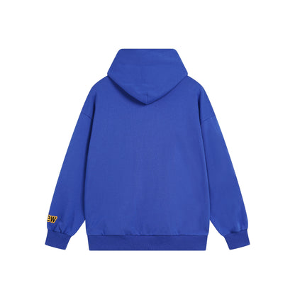 Drew House Smiley Face Series Mascot Navy Smiley Face Hooded Fleece Sweatshirt Winter Unisex Navy Blue