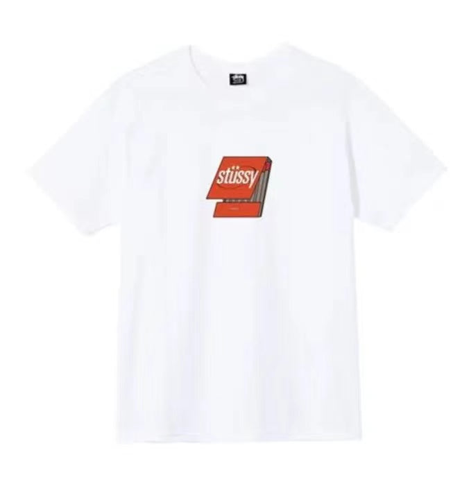 STUSSY MATCHES PRINT TEE WHITE