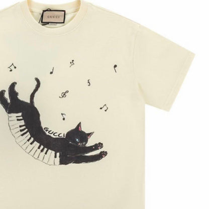 GUCCI - Cartoon Animal Print Loose Casual Short-Sleeved Round-neck T-Shirt - Men's and Women's style alike